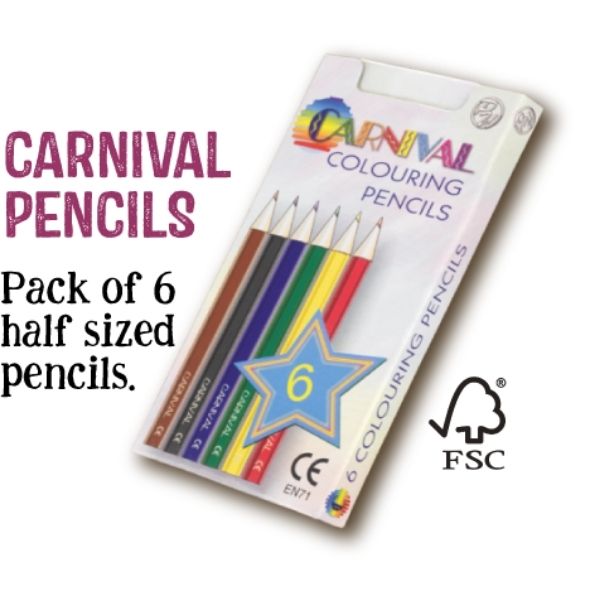 6 Carnival Pencils